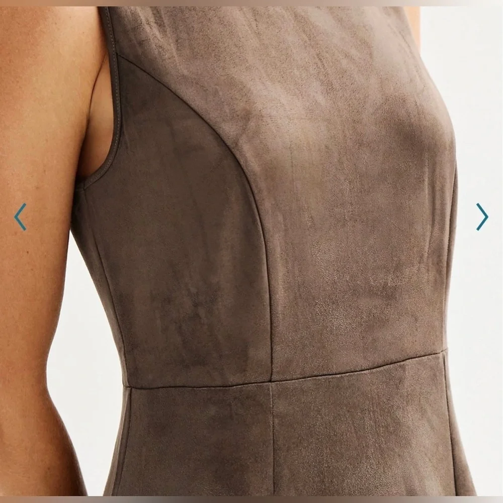 NWT Philosophy Faux Suede Fit & Flare Dress Size 4 - Picture 3 of 6